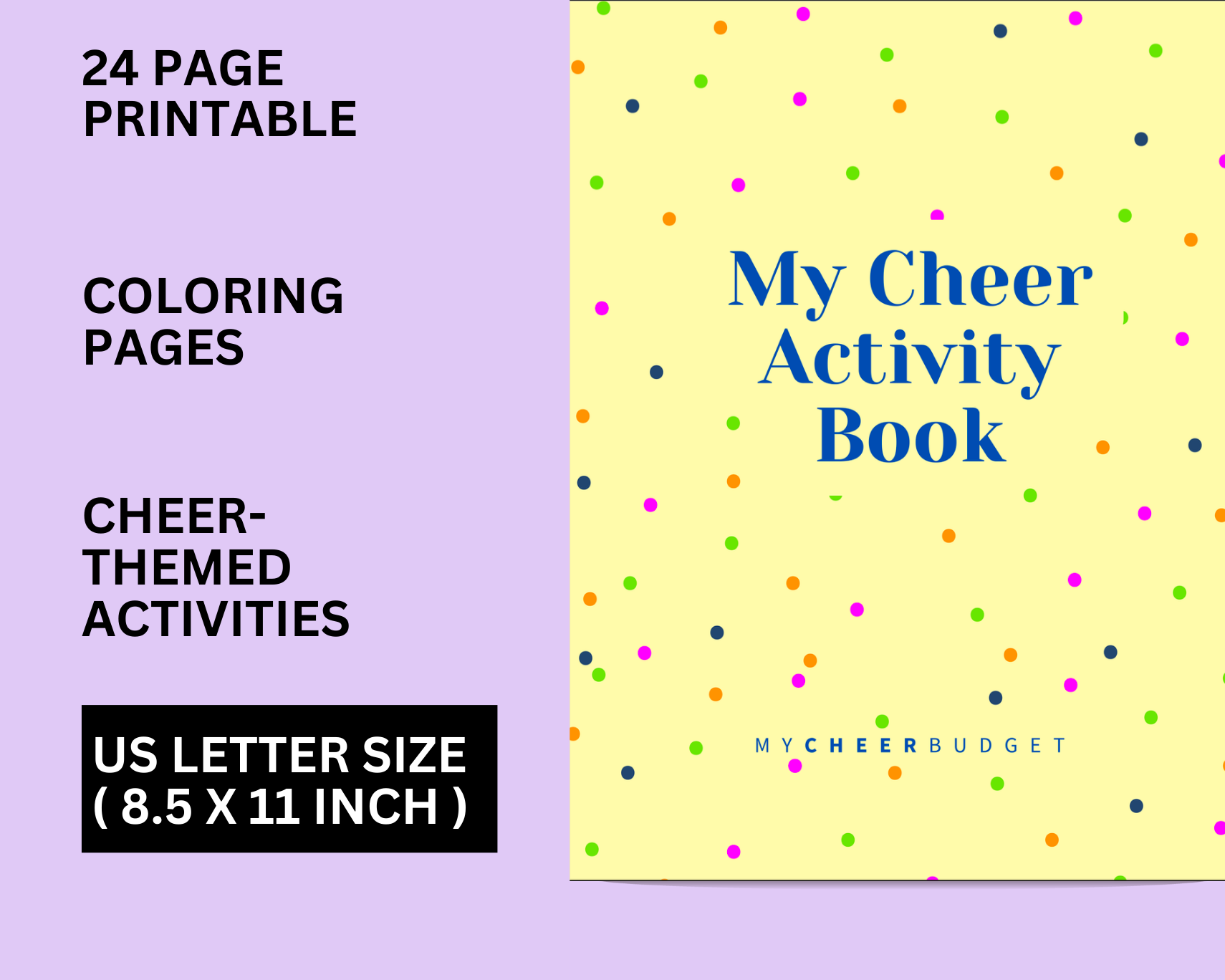 printable cheer activity book for cheerleaders