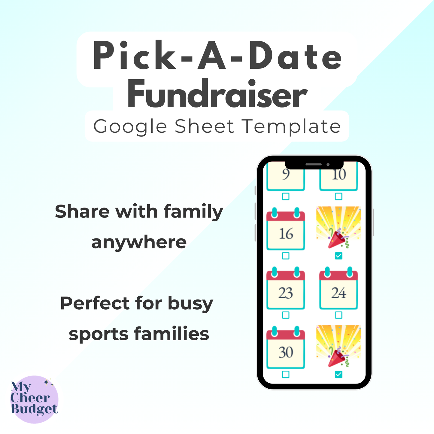 Pick-A-Date Fundraiser | Google Sheets Template