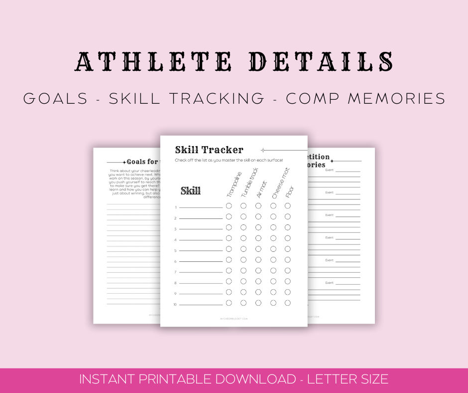 8.5 x 11 inch printable planner for cheer moms with cowgirl theme digital download 