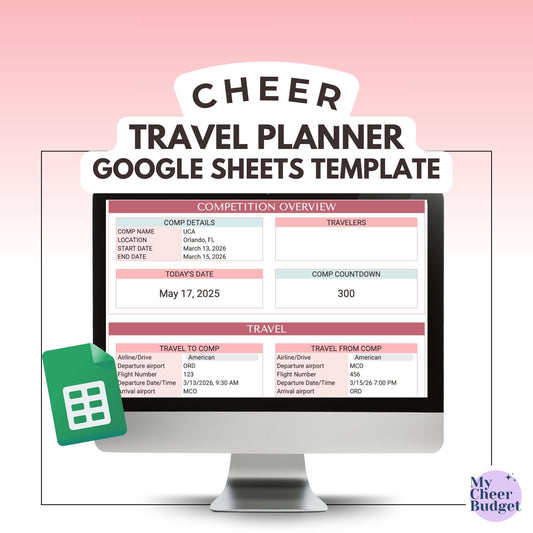 Cheer Travel Planner, Rose Garden | Google Sheets Template