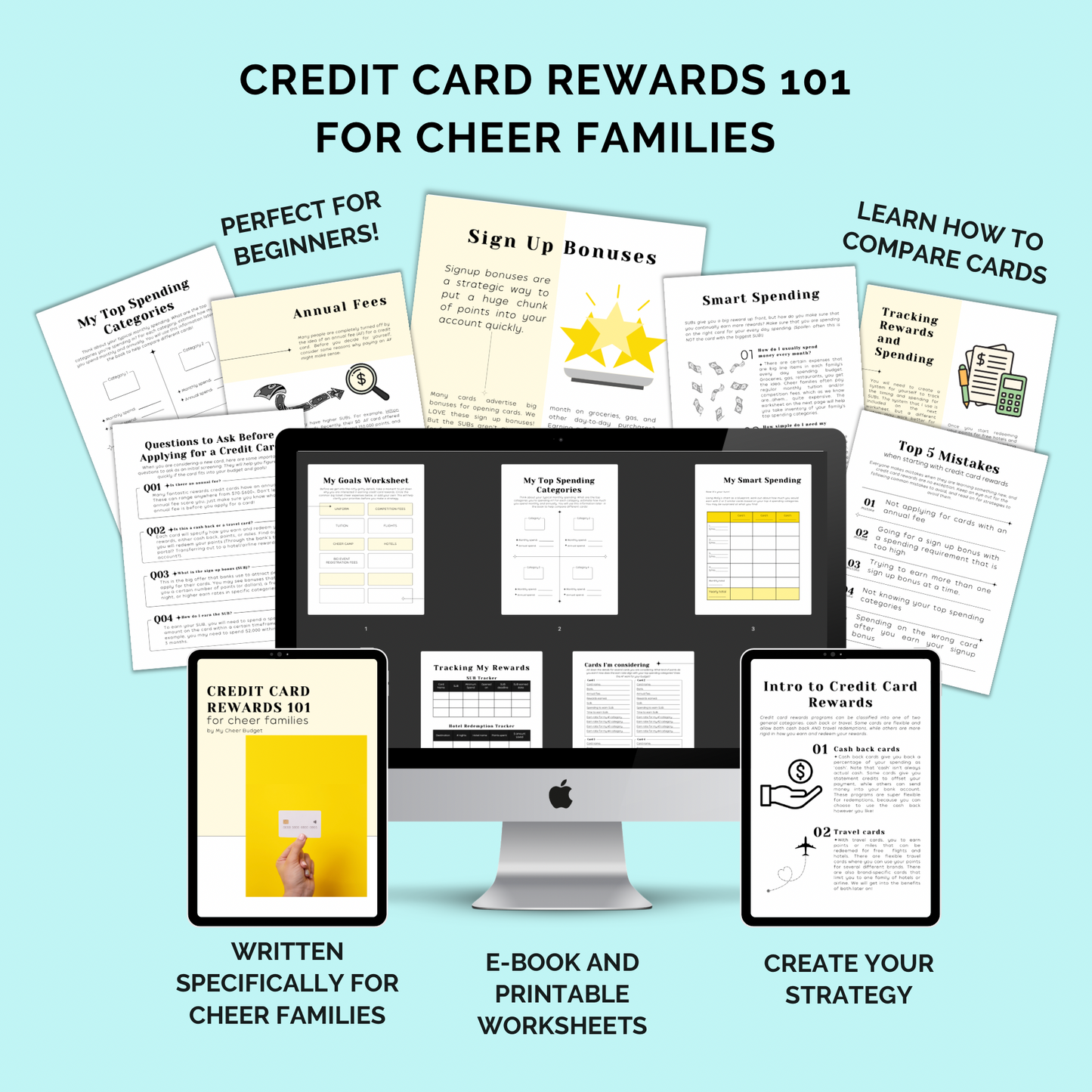 Digital download book about credit card rewards for cheer families