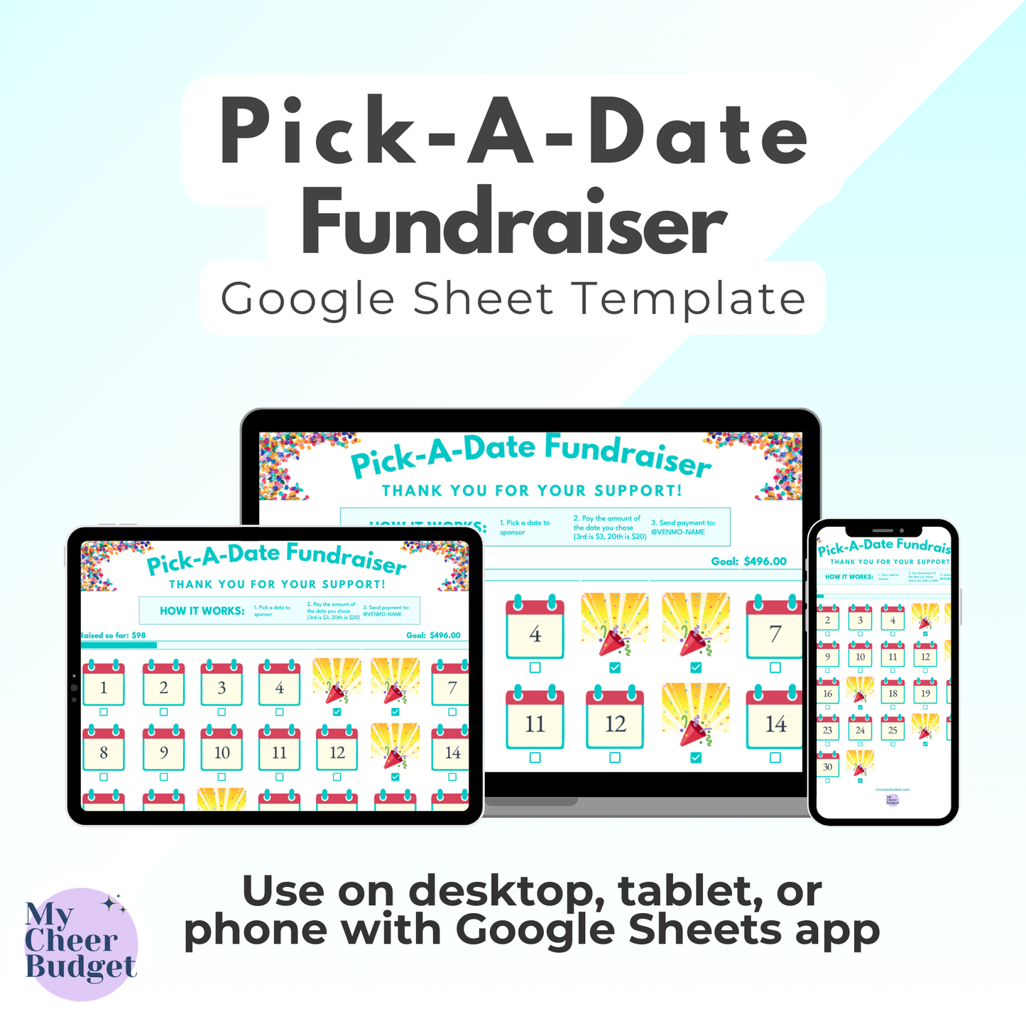 Pick-A-Date Fundraiser | Google Sheets Template