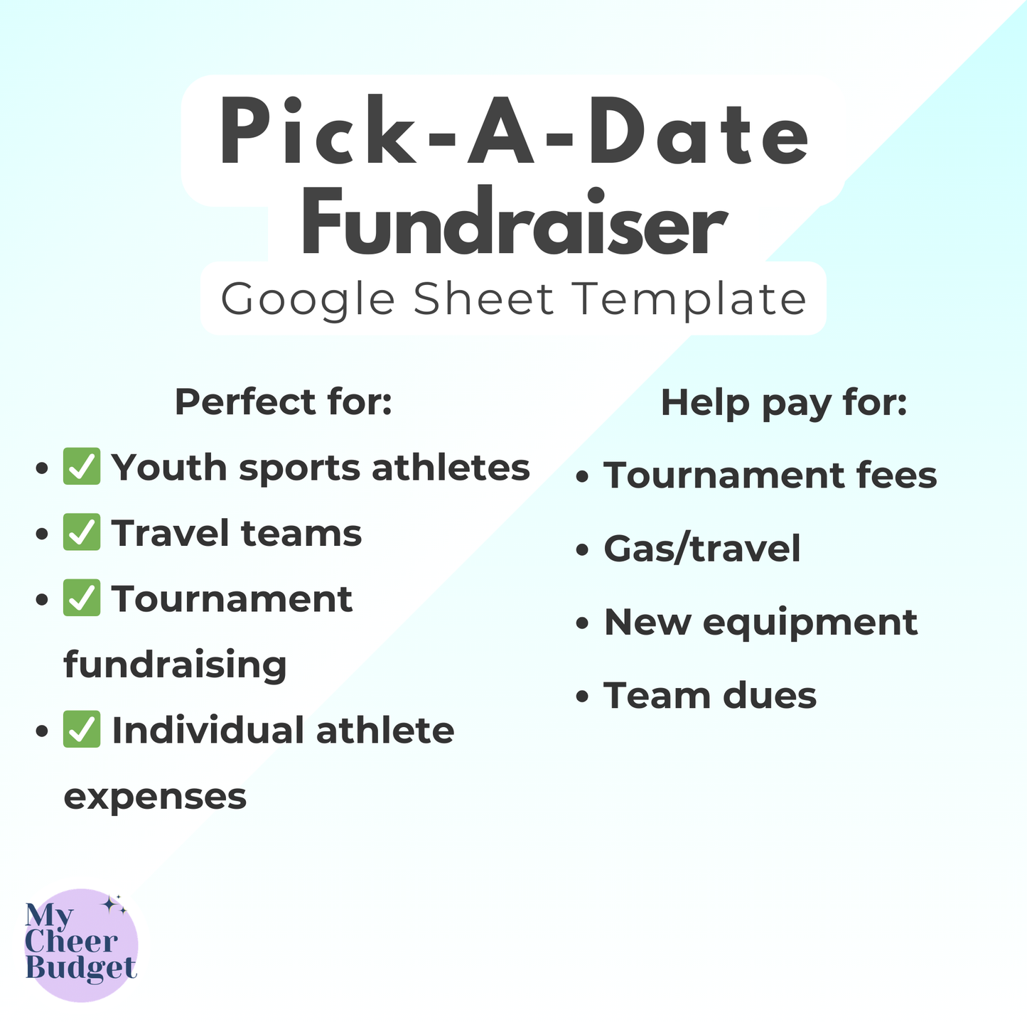 Pick-A-Date Fundraiser | Google Sheets Template