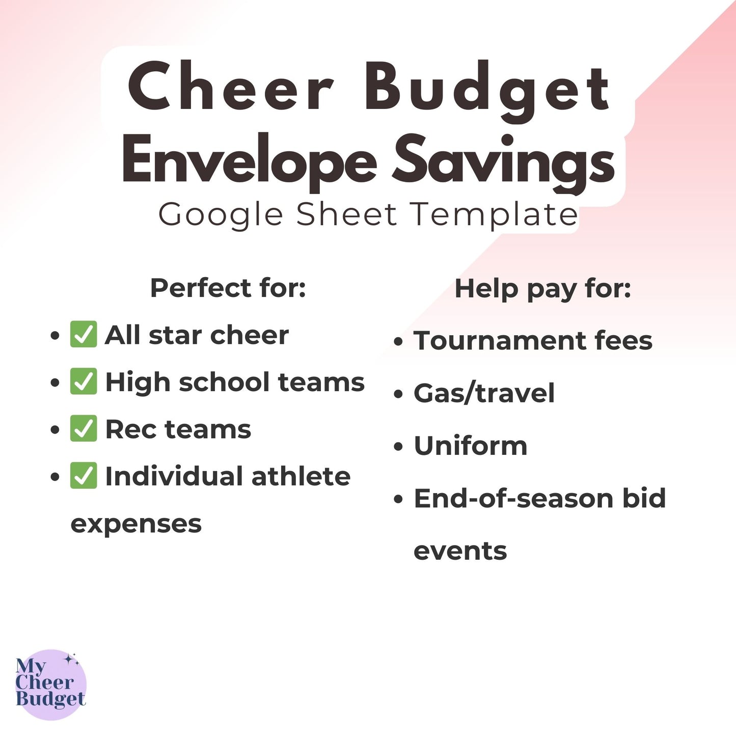 Digital Envelope Savings, Rose Garden | Google Sheets Template