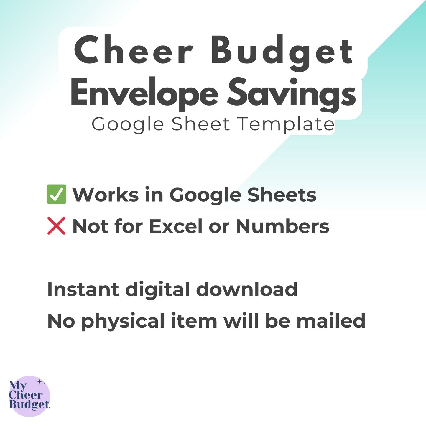 Digital Envelope Savings, Ocean | Google Sheets Template