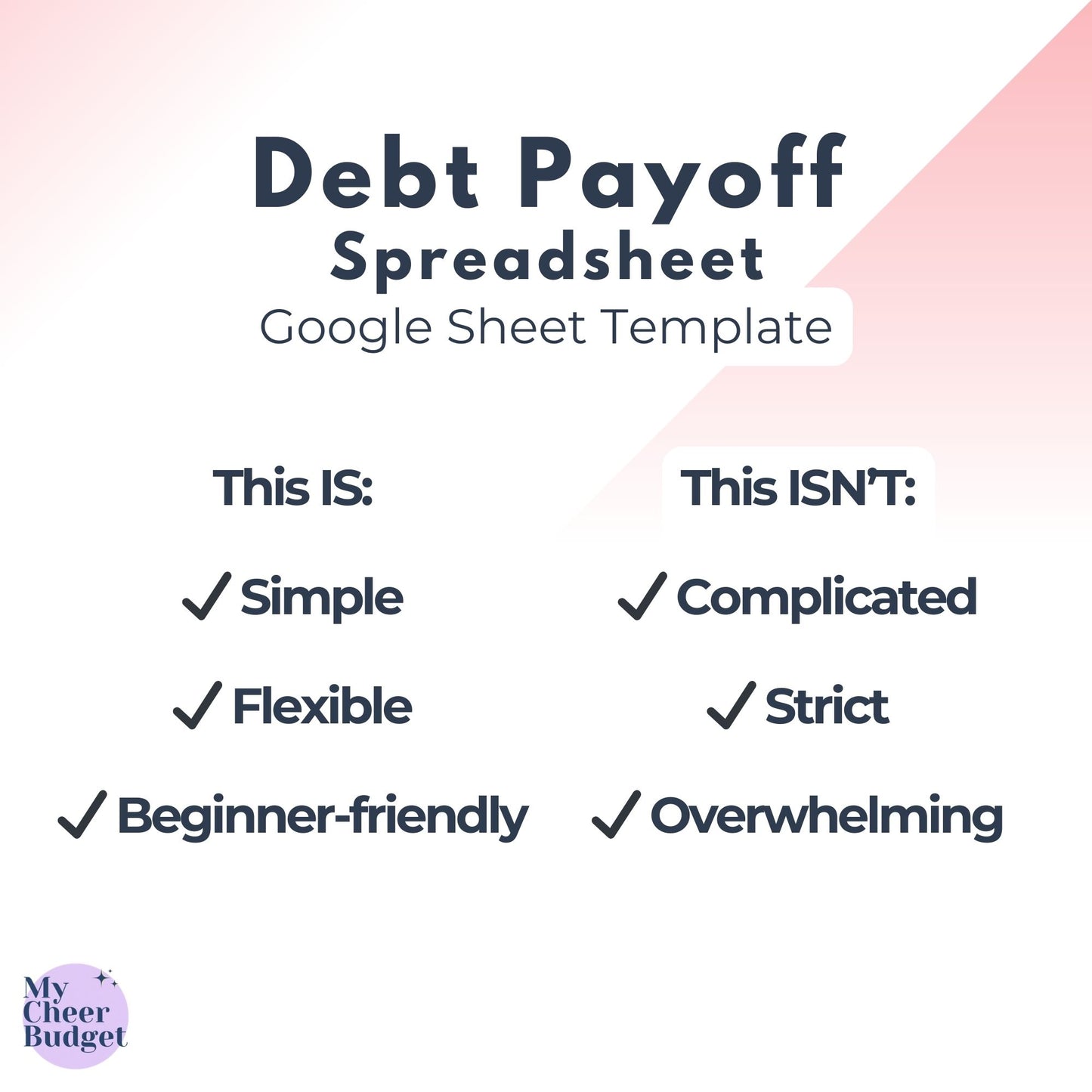 Debt Payoff Spreadsheet Tracker | Google Sheets Template