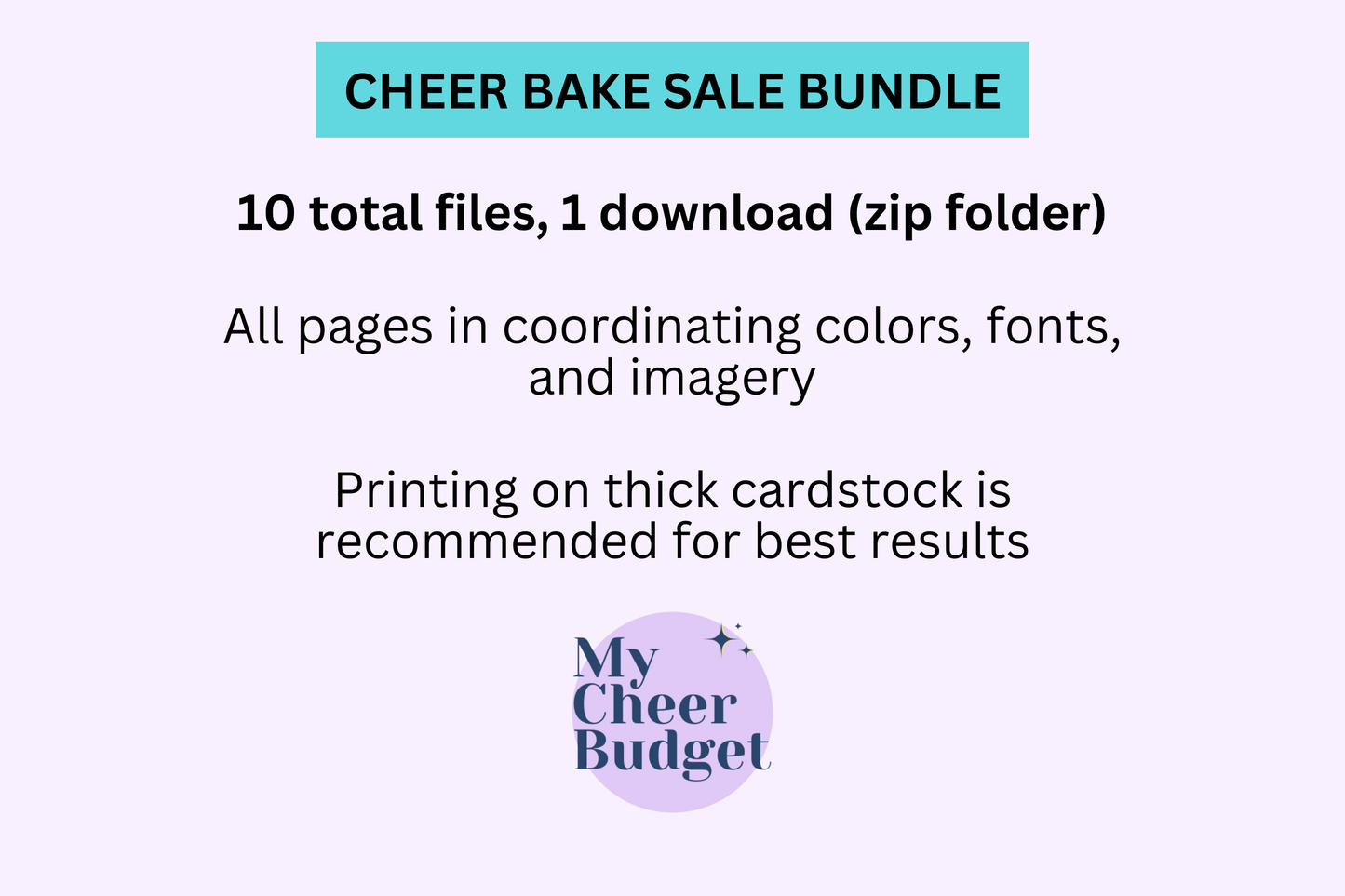 bake sale printable individual cheerleading fundraiser