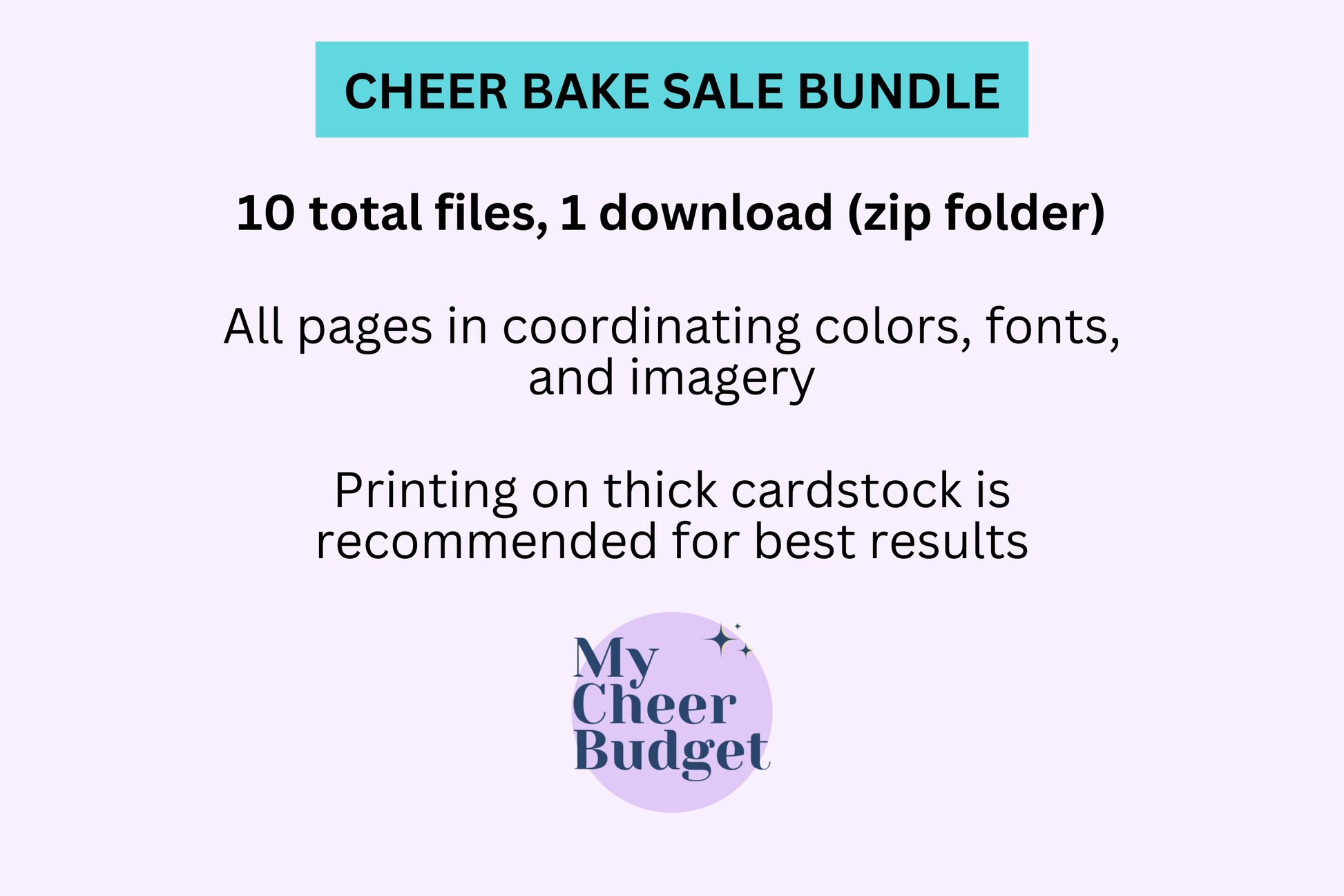 bake sale printable individual cheerleading fundraiser