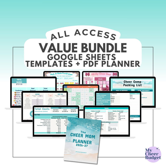 All Access Value Bundle, Ocean | Google Sheets Templates + PDF Planner