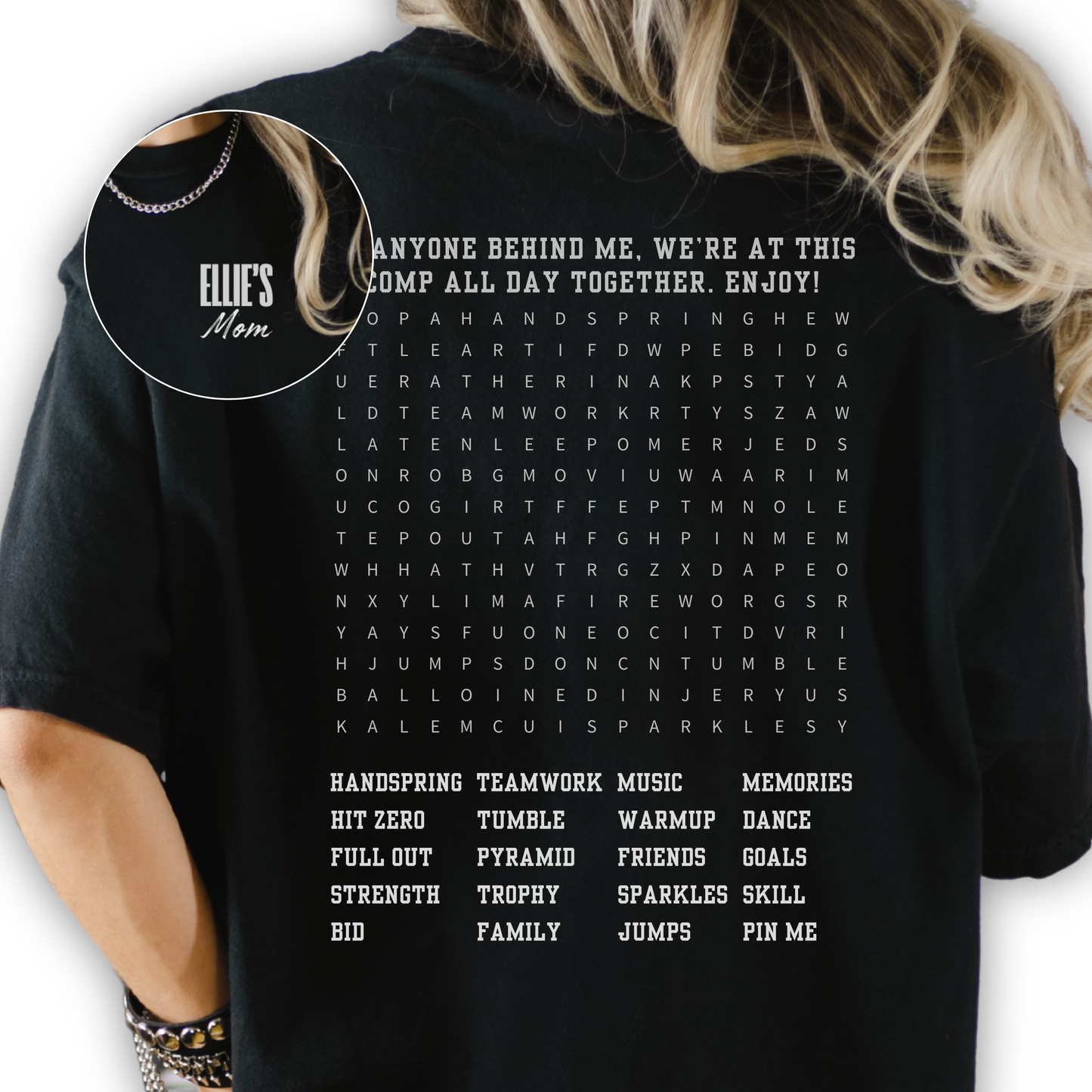 Cheer Mom Comp Day Word Search | Premium T-shirt