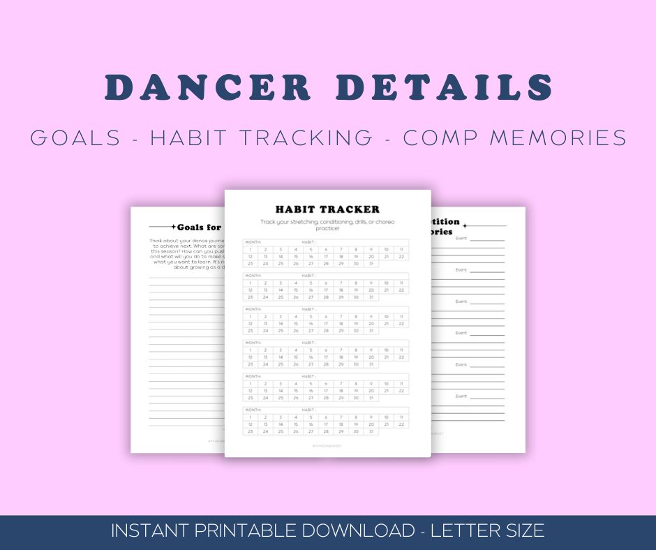 Competition Dance Parent Planner 2024-2025 | Digital Download