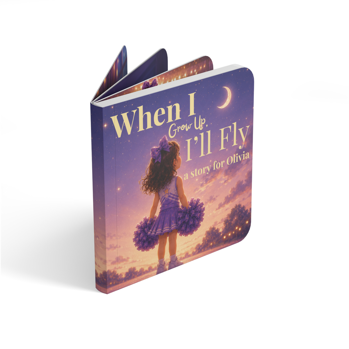 Personalized Cheerleading Bedtime Story - Board Book or Paperback