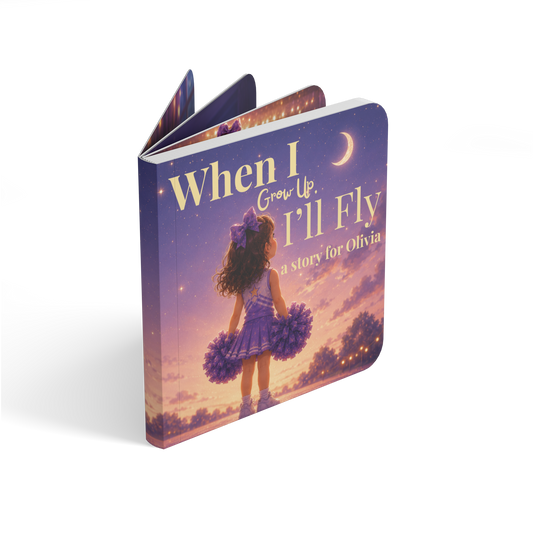 Personalized Cheerleading Bedtime Story - Board Book or Paperback