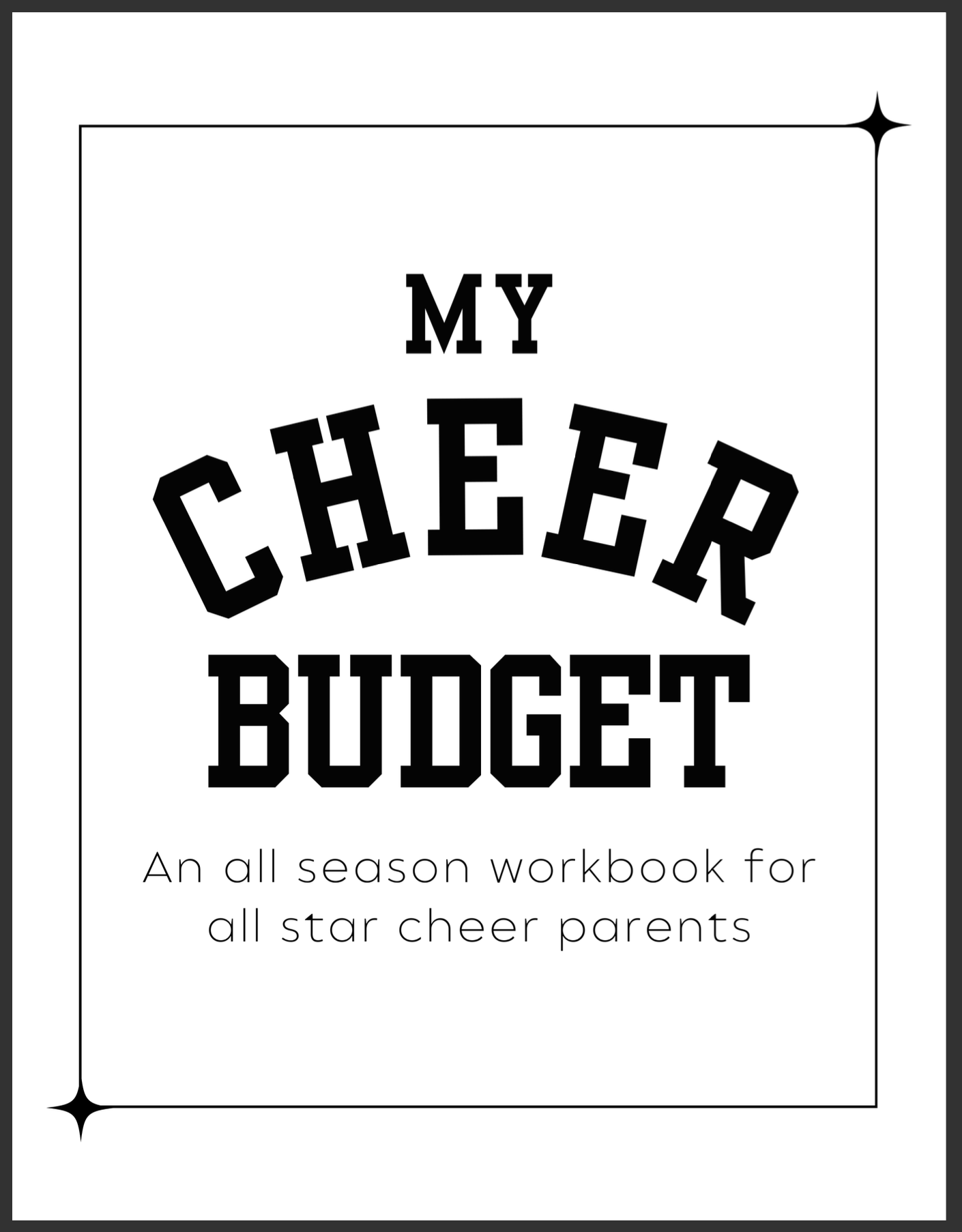 Collegiate Cheer Parent Budget Workbook | Digital Download