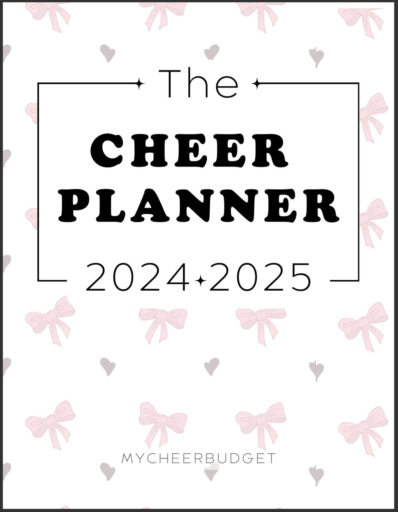 Pink Bows Cheer Planner 2024-2025 | Digital Download