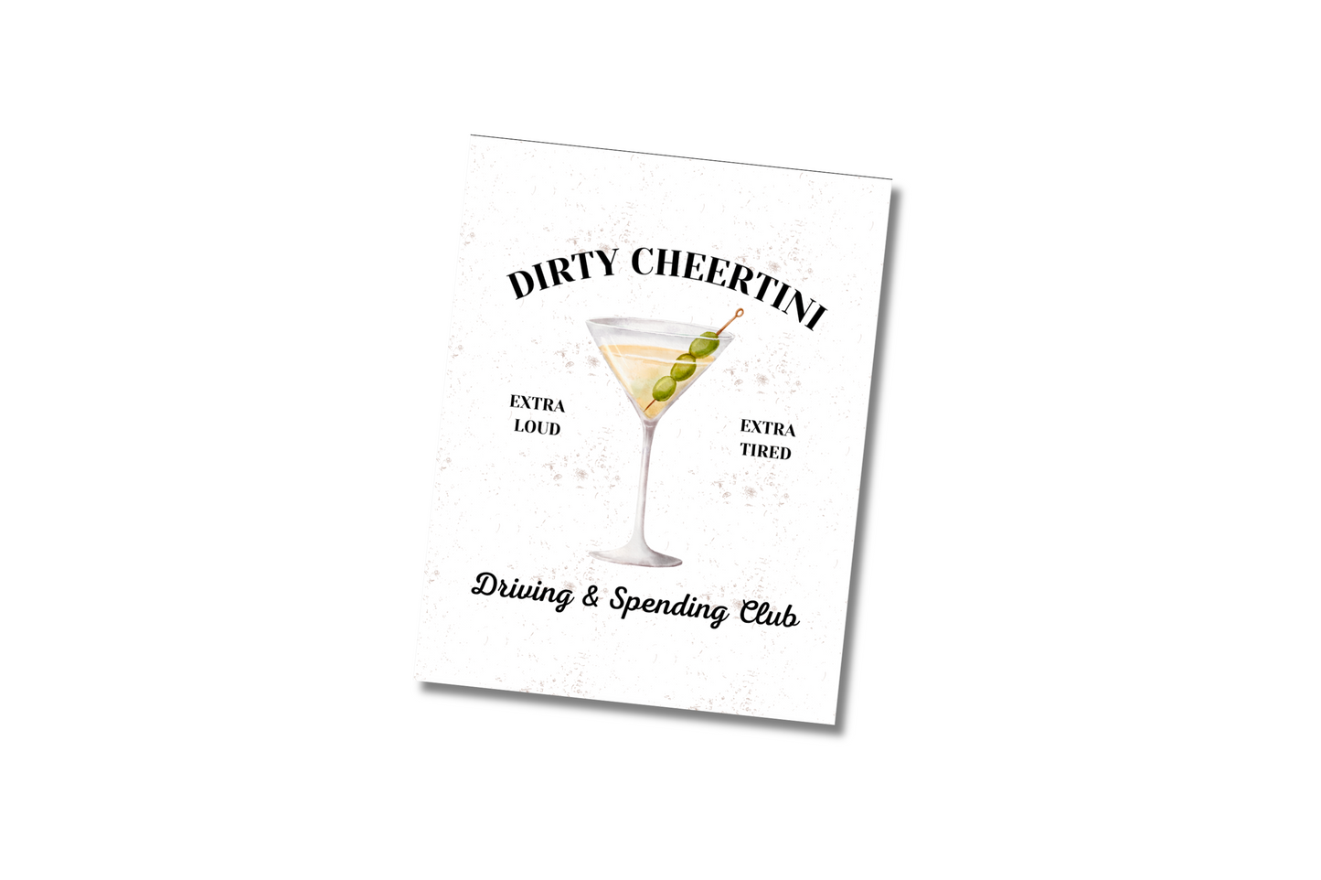 Printable undated planner for cheer moms with dirty martini theme 