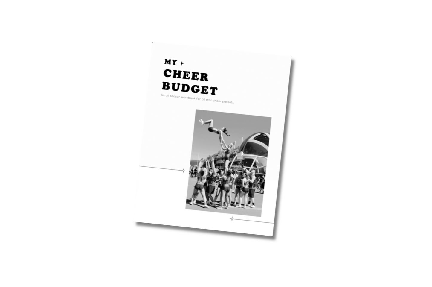 Black & White Cheer Parent Budget Workbook | Digital Download