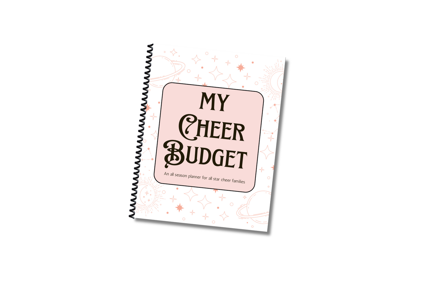 Boho Mystical Cheer Parent Budget Workbook | Spiral Bound