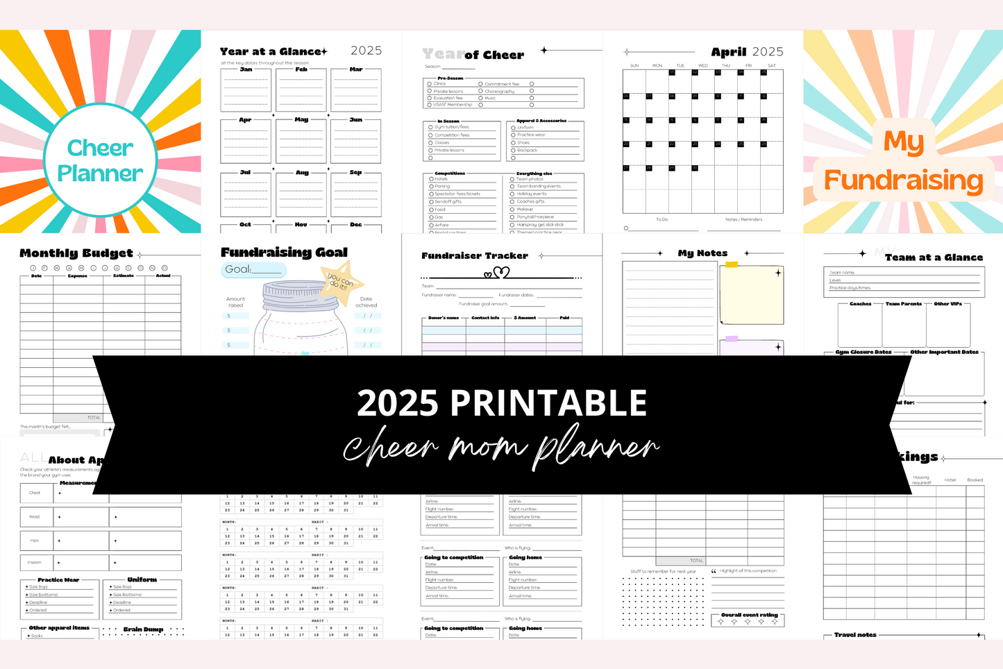 printable 2025 ultimate planner for cheer