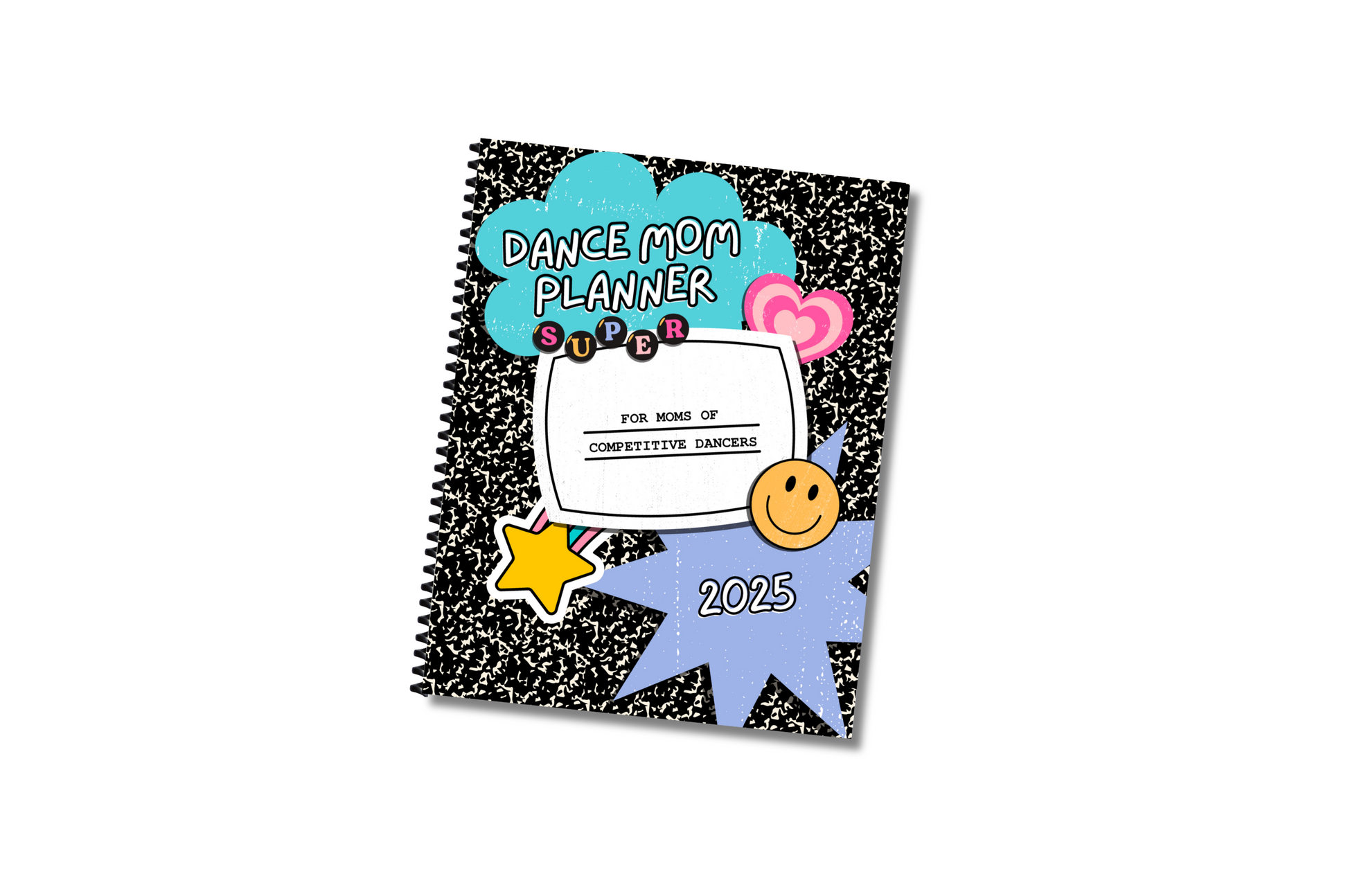 dance mom ultimate planner 2025, 90s vibes spiral bound