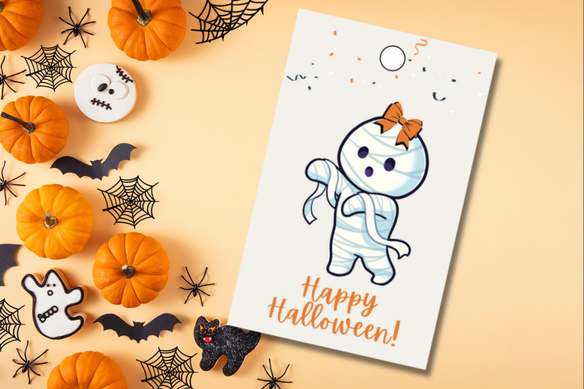 printable cheer bow halloween gift tag and treat tag