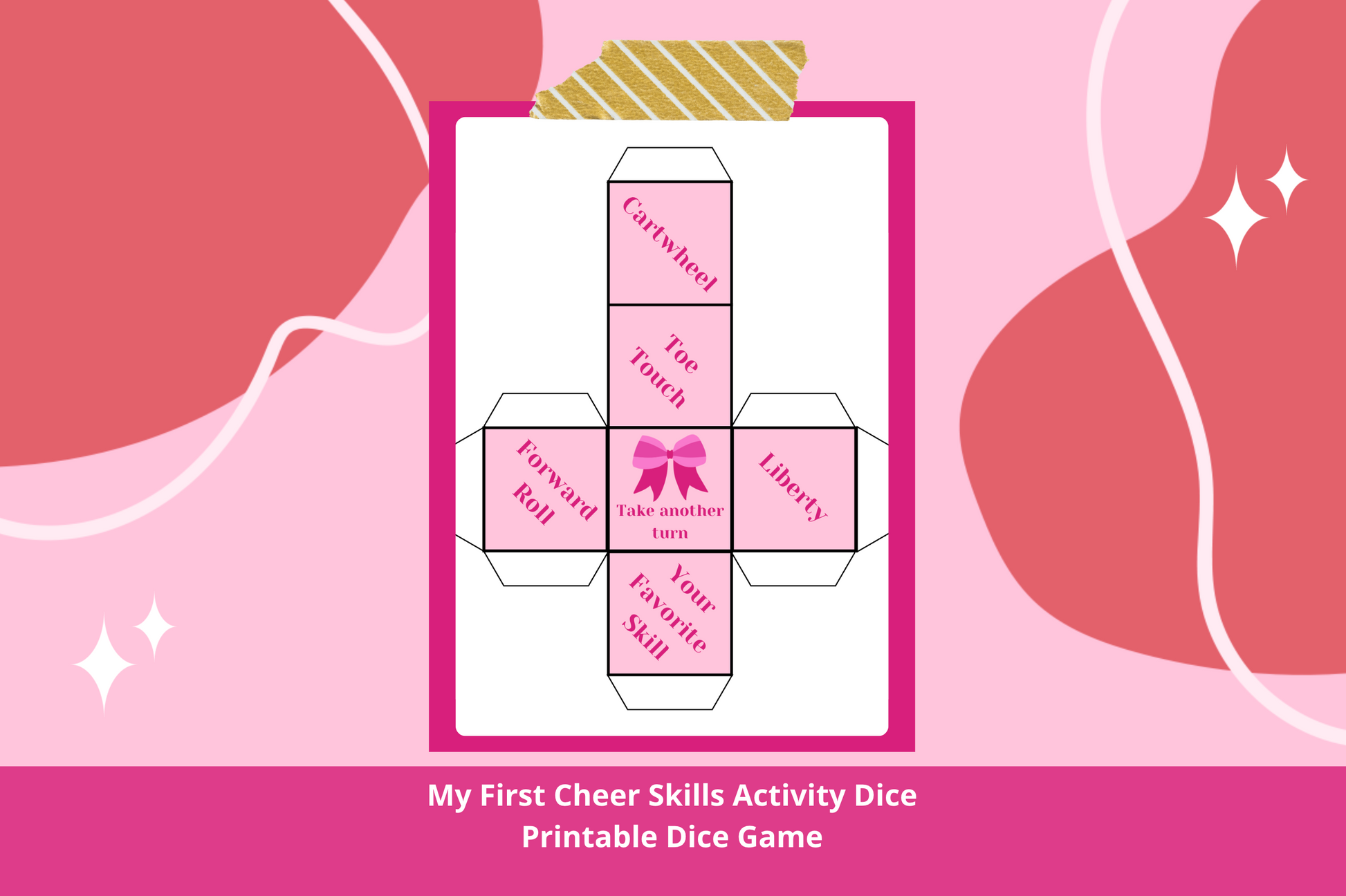 My First Cheer Skills Activity Dice printable