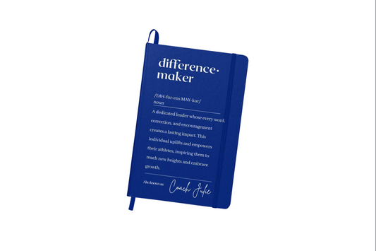 hardcover personalized planner for coaches with difference maker definition, coach gift