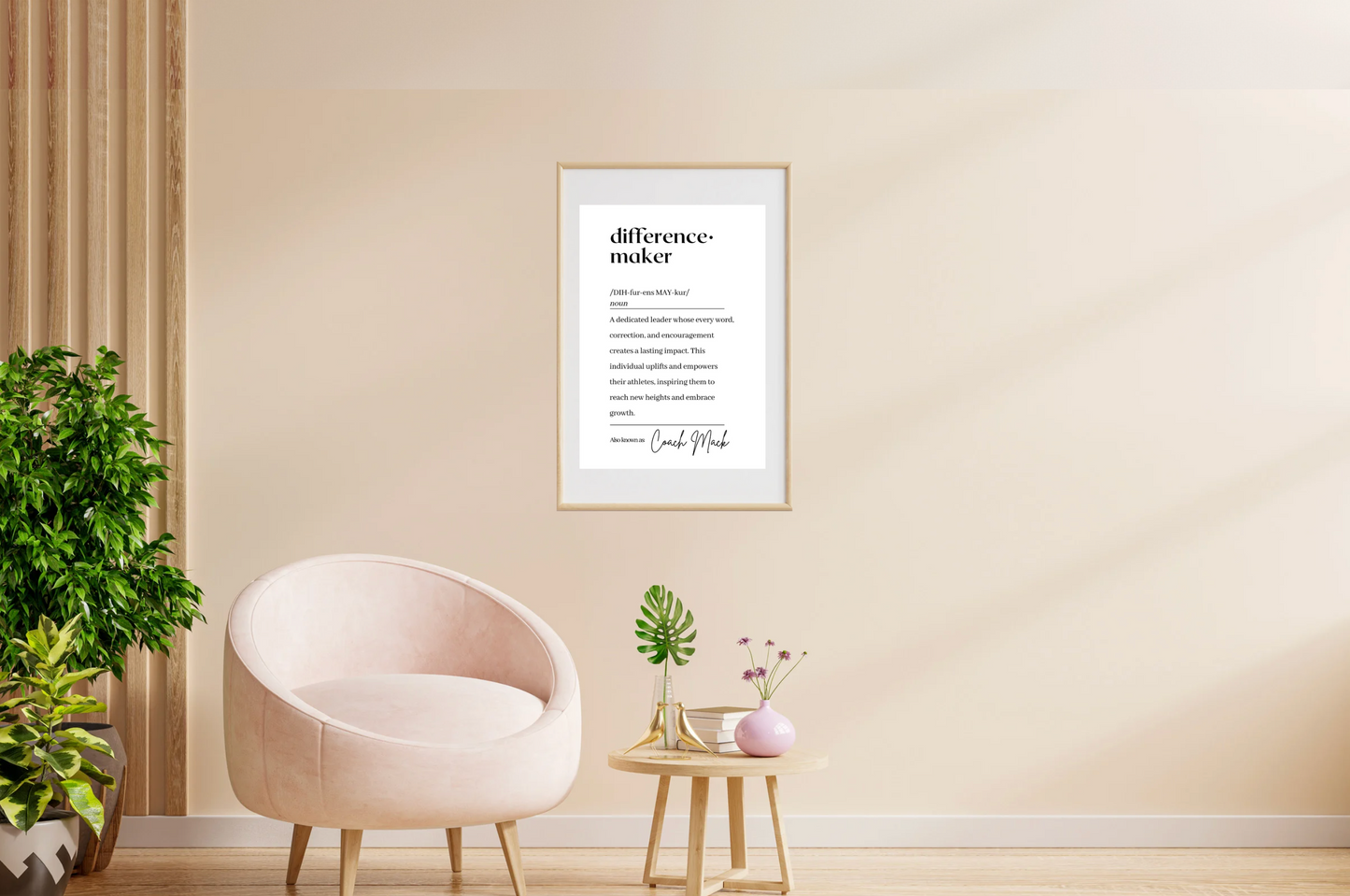 Difference Maker Personalized Wall Art | Digital Download