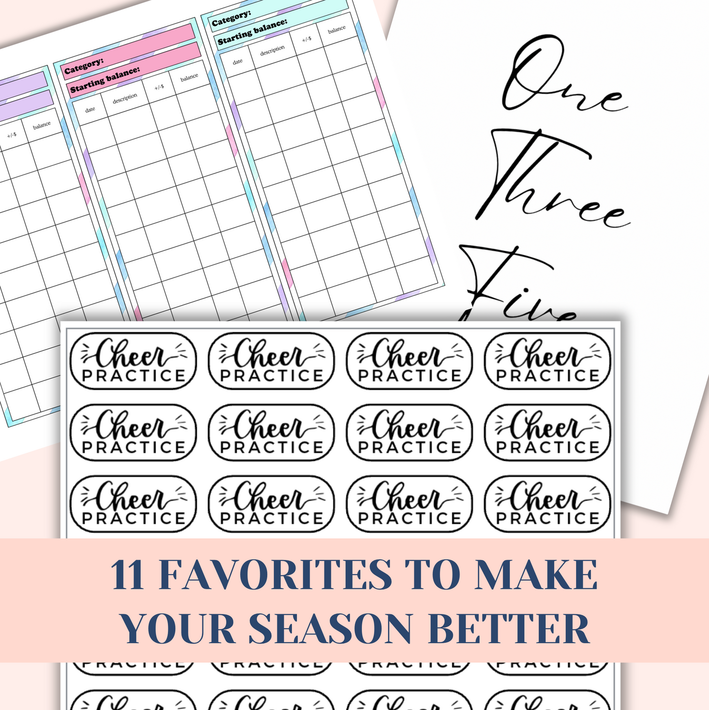 cheer mom planner and digital download bundle, printable special for Black Friday 