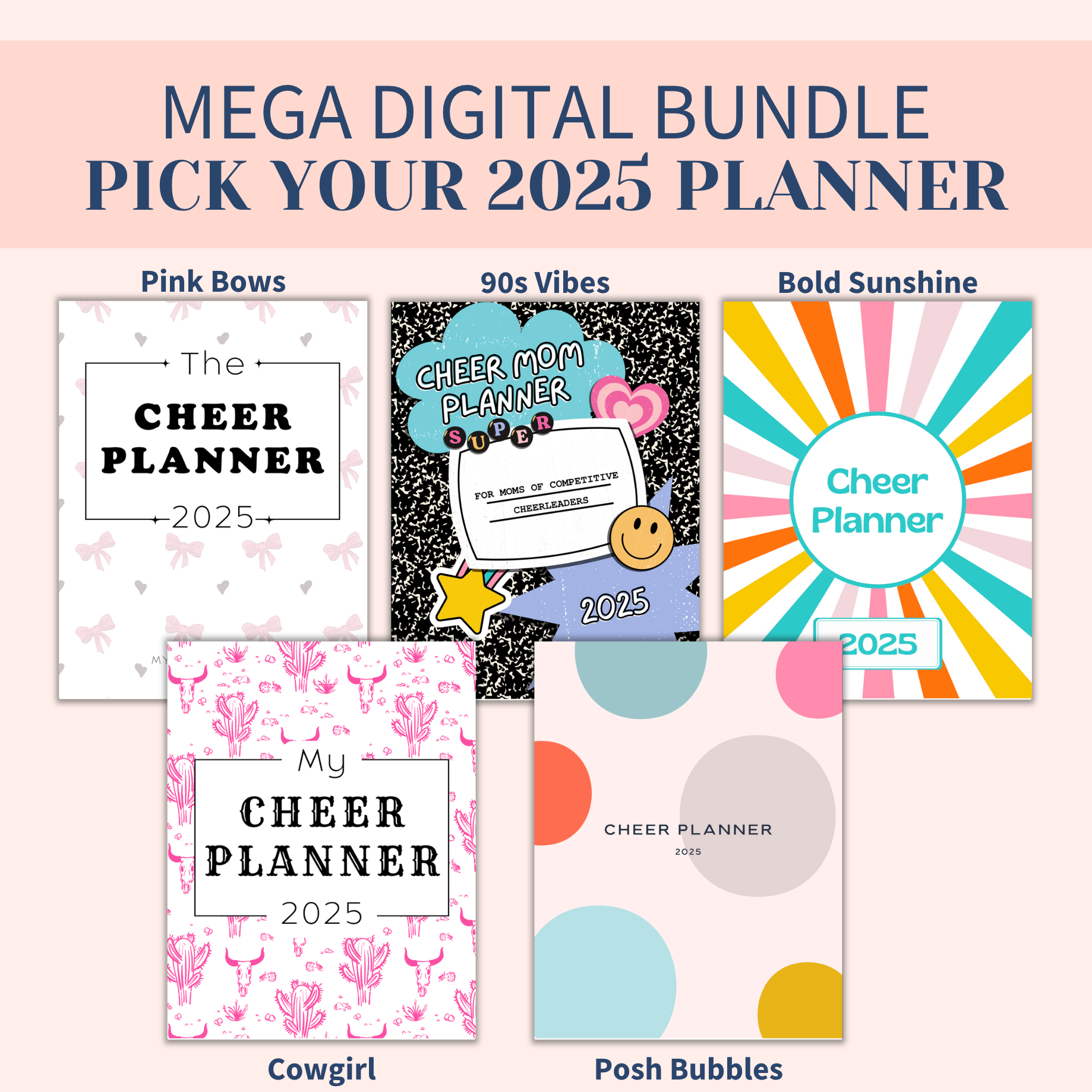 cheer mom planner and digital download bundle, printable special for Black Friday 