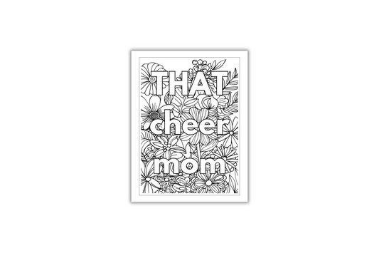 THAT Cheer Mom Coloring Page | Digital Download