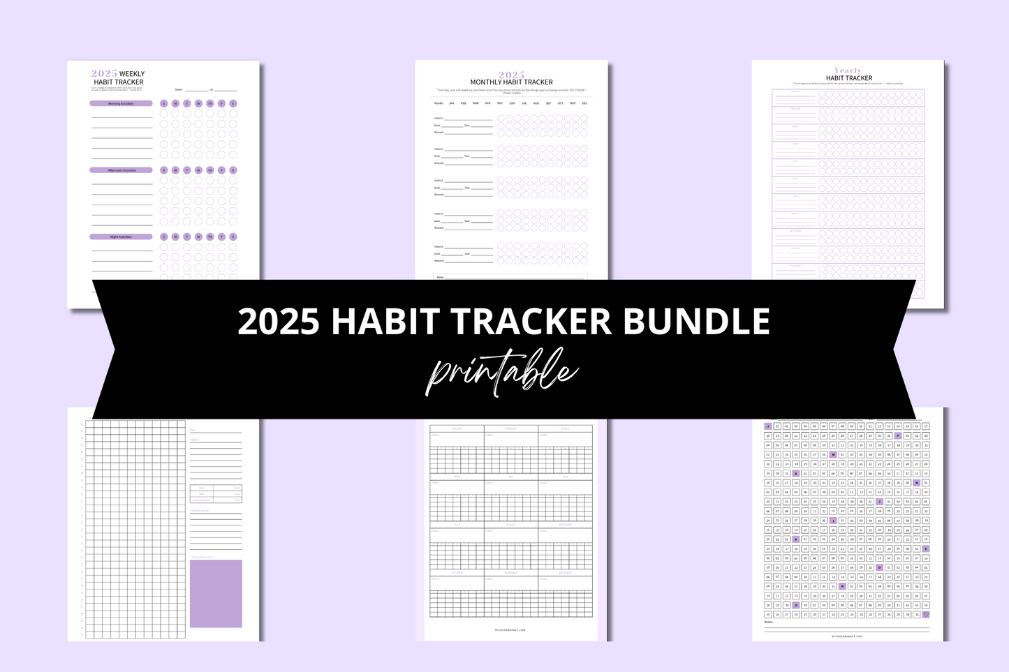 2025 Habit Trackers | Digital Download