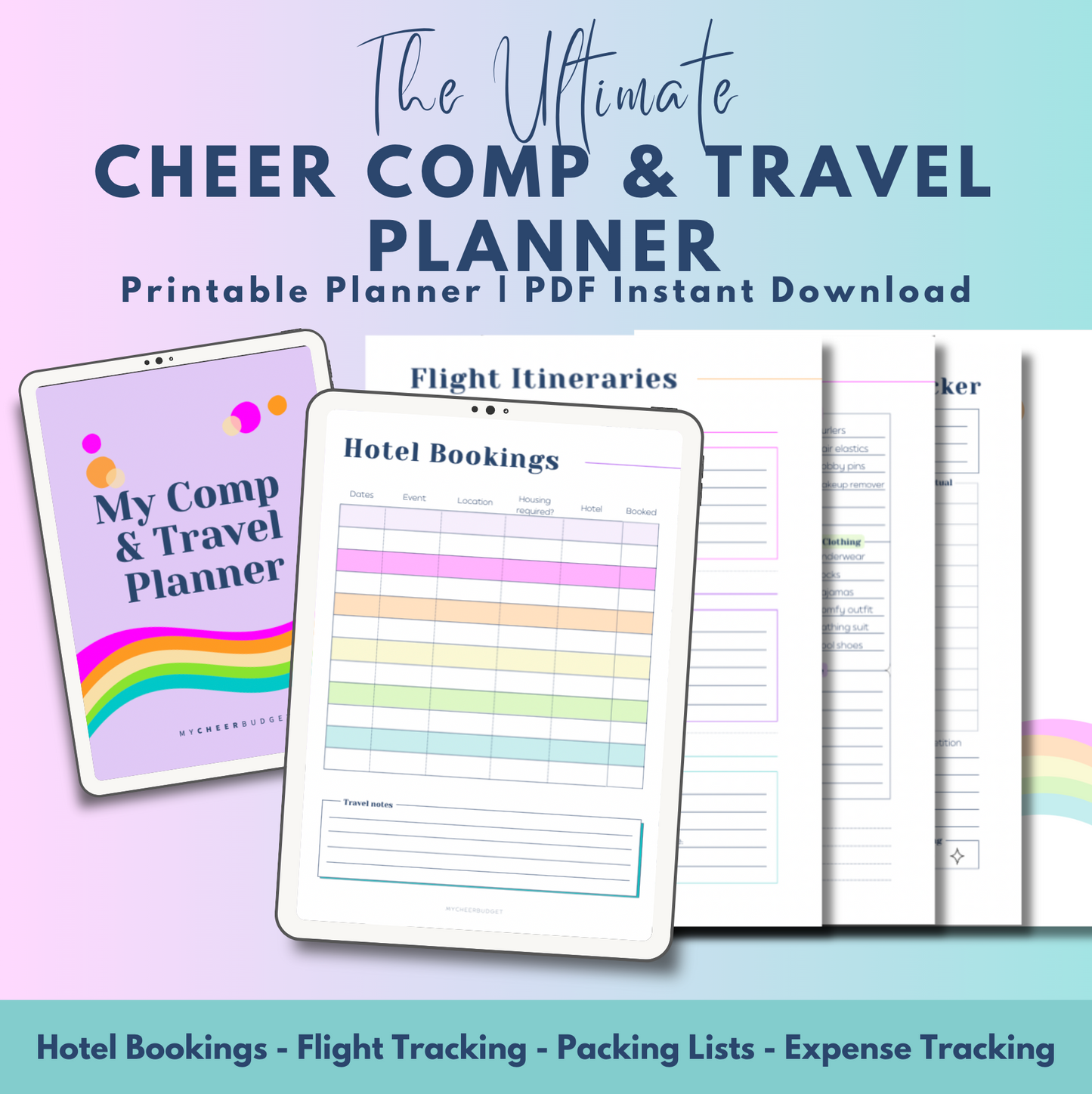 Cheer Competition Travel Planner | Digital Download