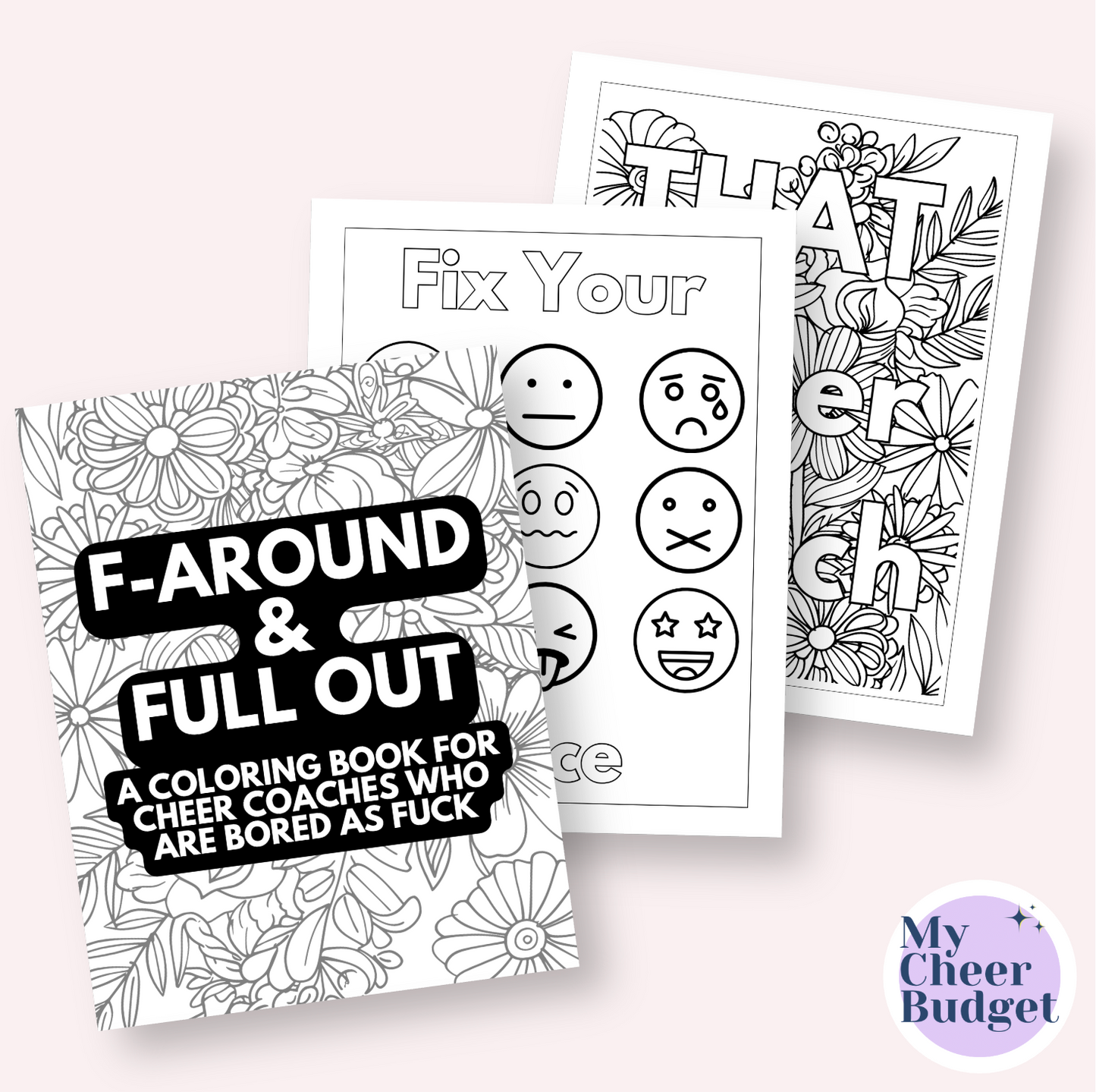 F-Around & Full Out Coloring Book for Cheer Coaches | Digital Download