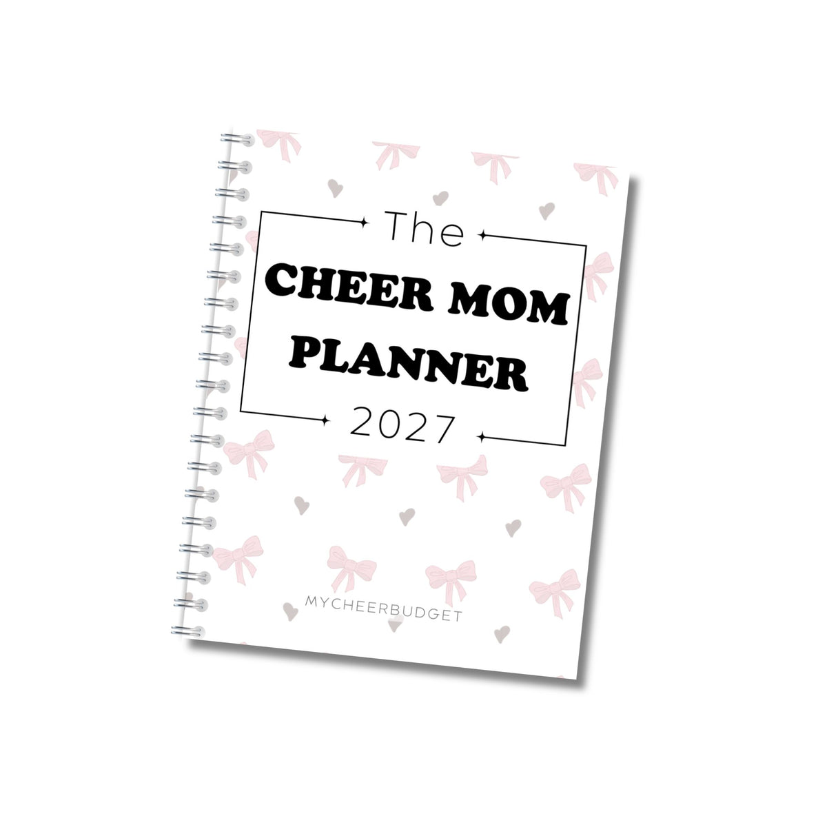 PRE-ORDER The Cheer Mom Planner 2027, Pink Bows | Wire-O Spiral Bound