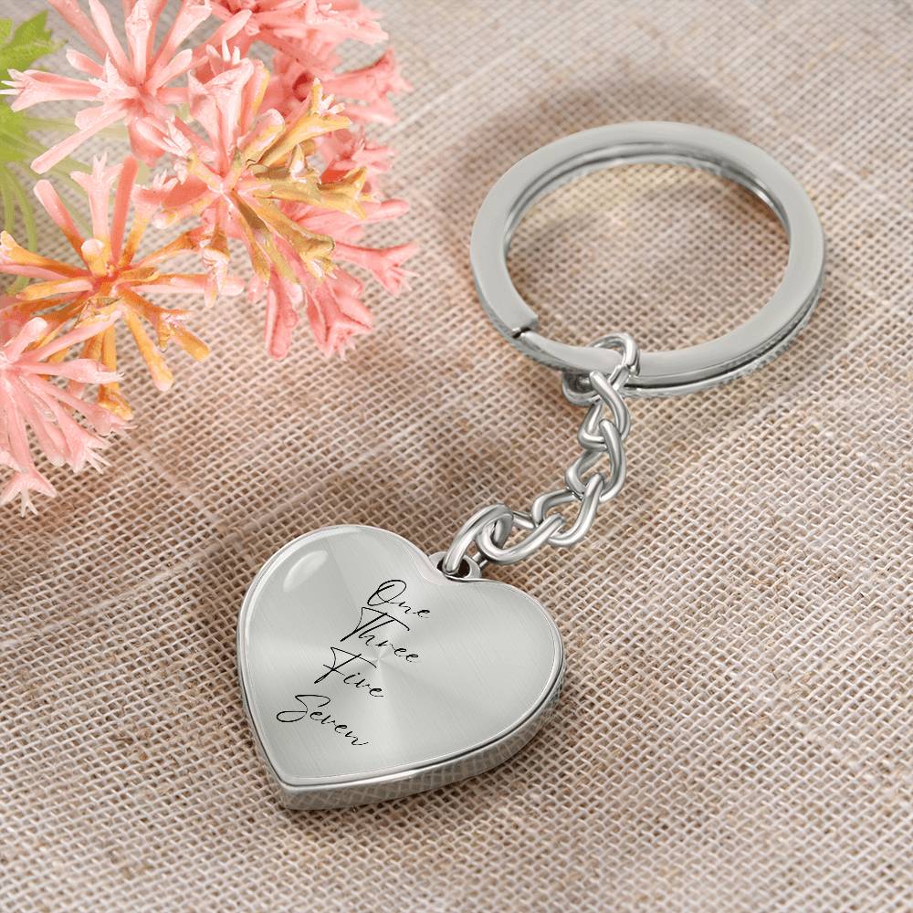 cheer counts keychain 1 3 5 7, cheer gift