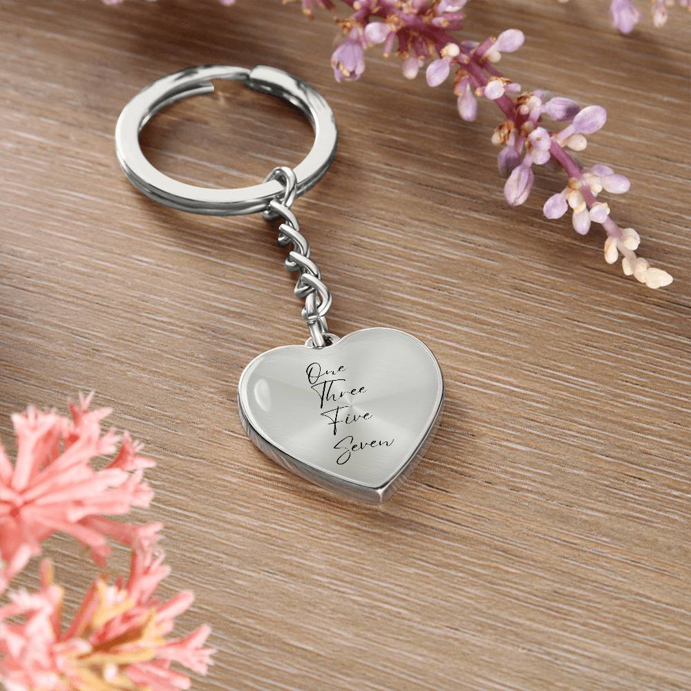 cheer counts keychain 1 3 5 7, cheer gift