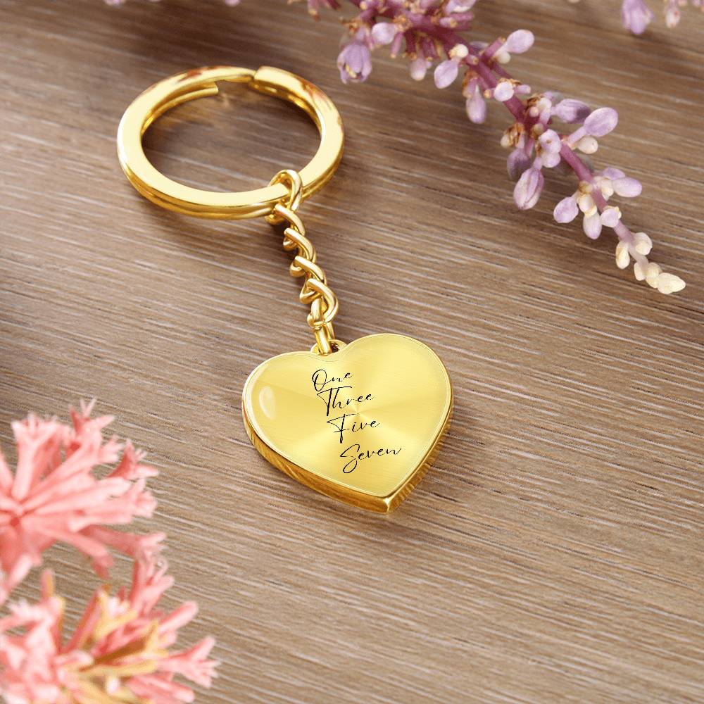 cheer counts keychain 1 3 5 7, cheer gift