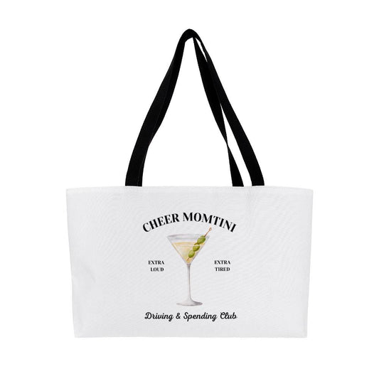 cheer mom tote bag in dirty martini theme