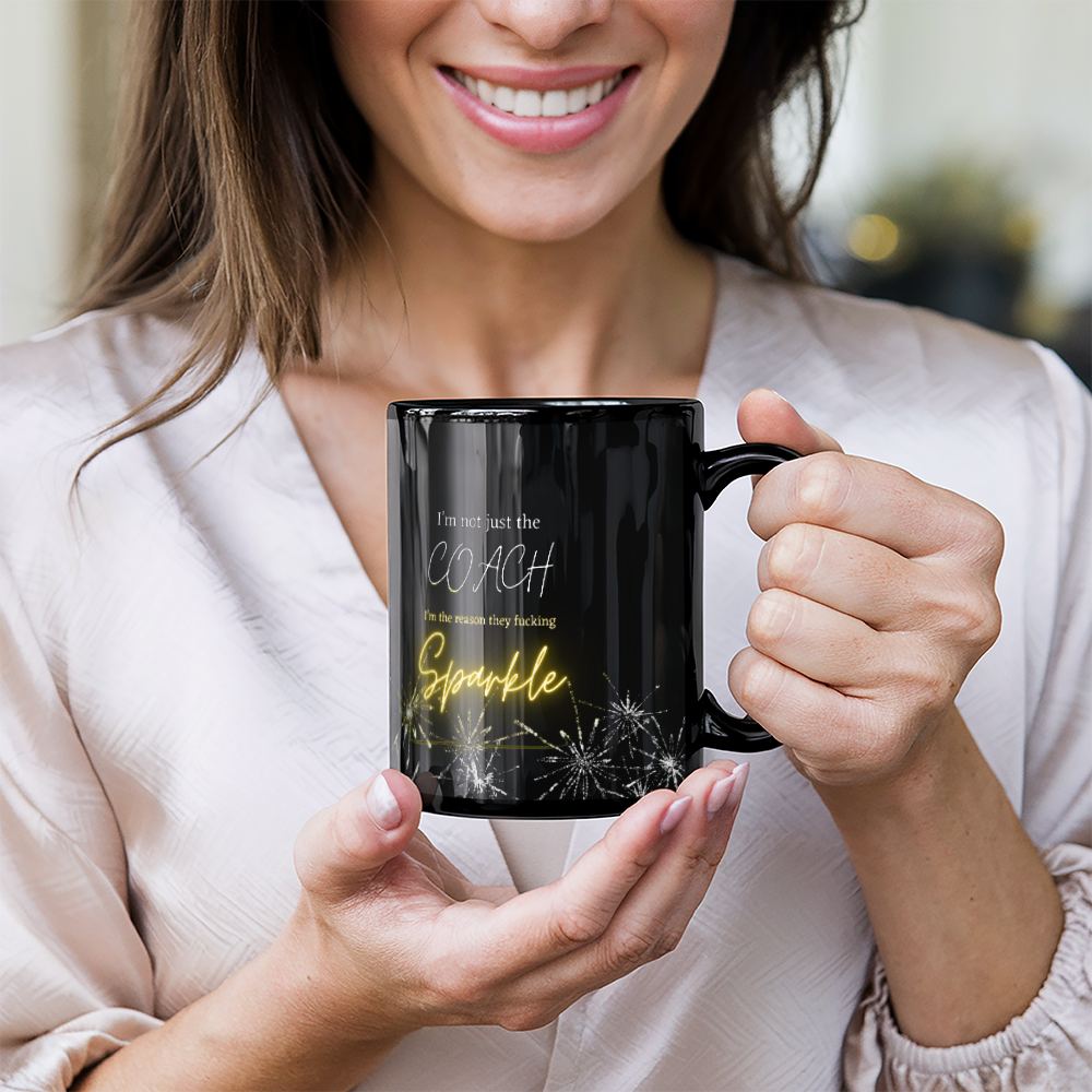 Snarky Personalized Coach Mug - Black 11oz Mug