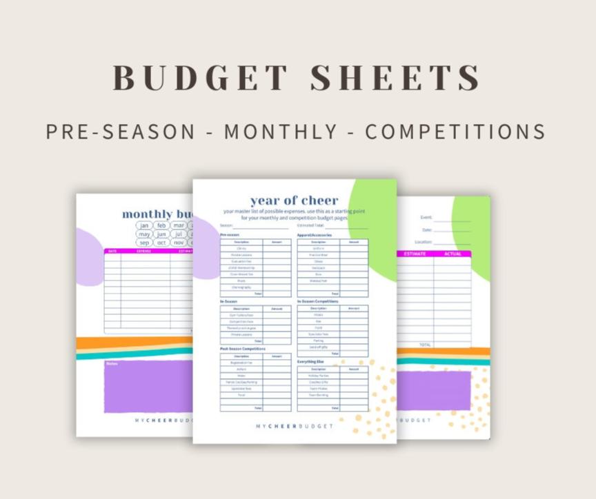 spiral bound cheer budget workbook