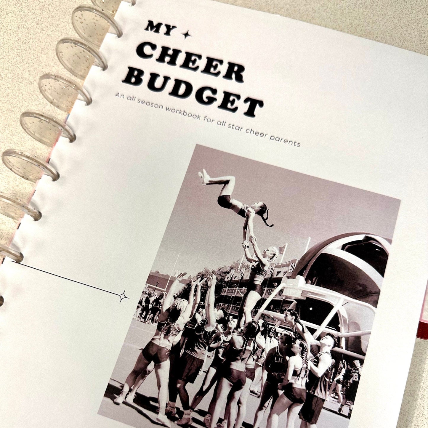 Black & White Cheer Parent Budget Workbook | Digital Download