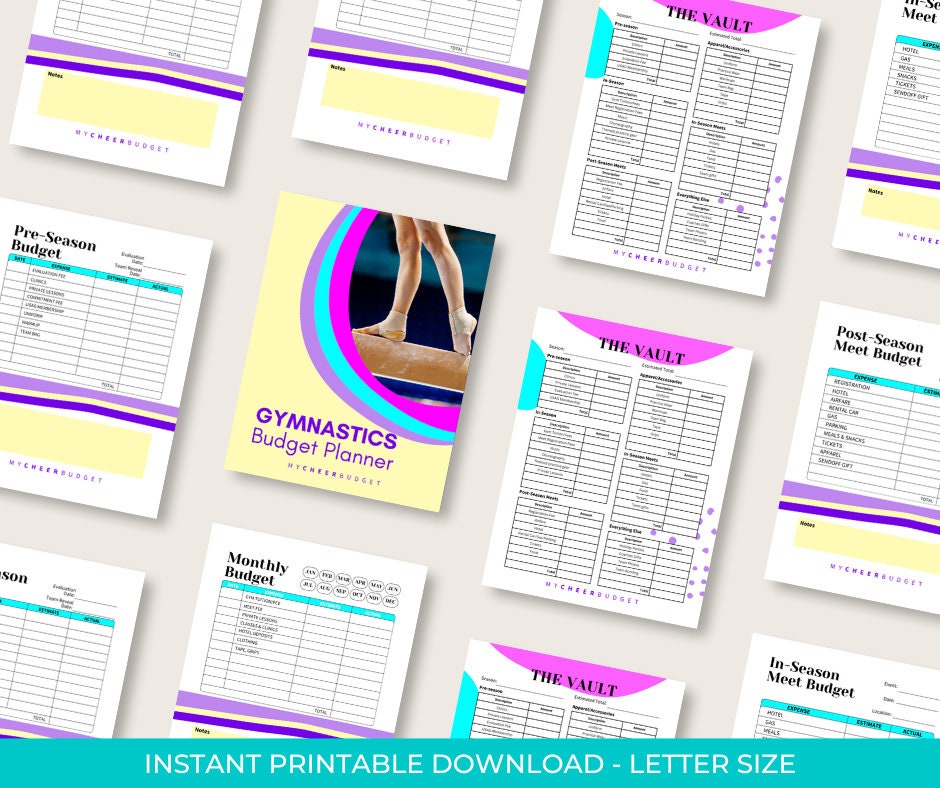 Rainbow Gymnastics Parent Budget Workbook | Digital Download