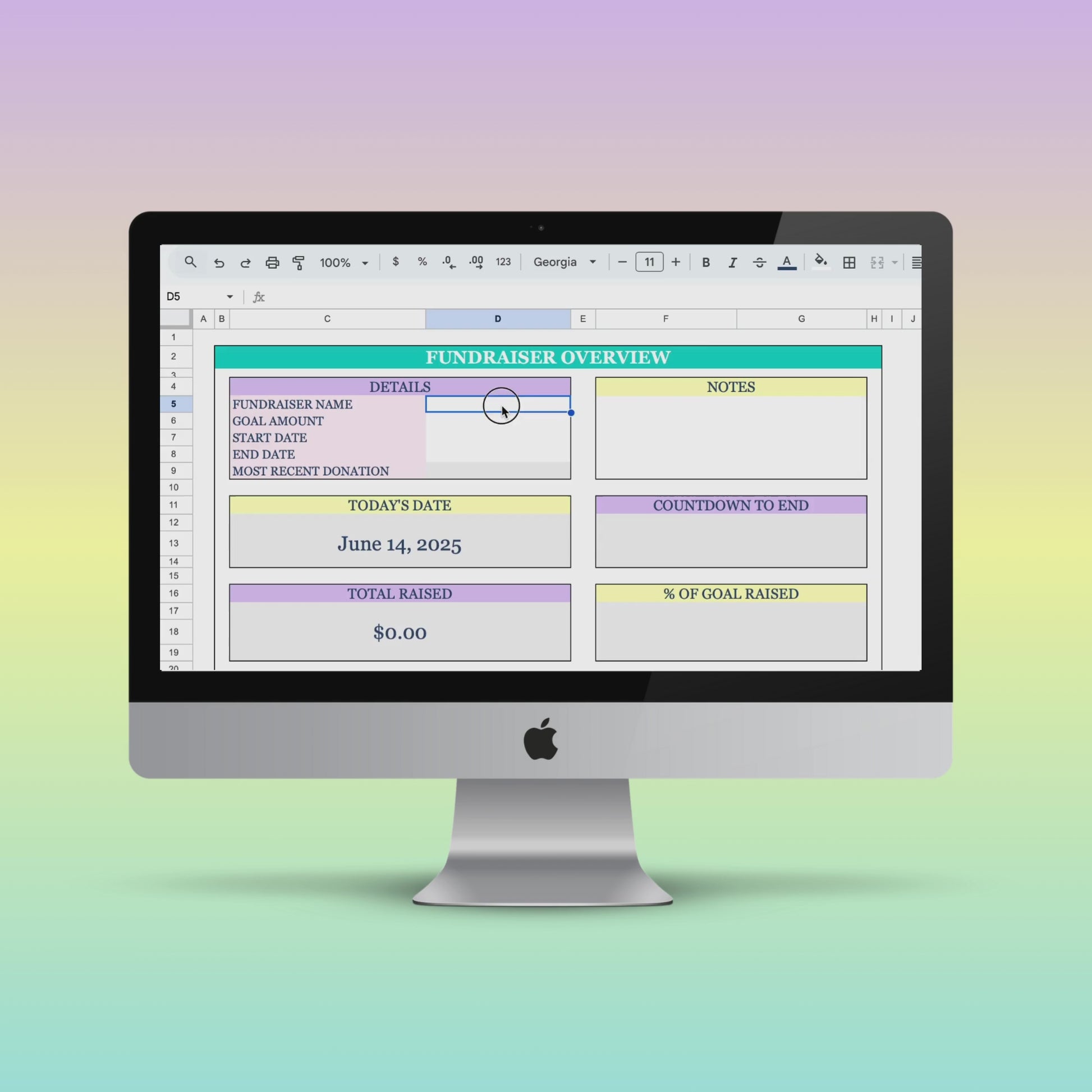 Printable Cheer Fundraising Tracker spreadsheet – organize fundraising goals, donations, and reflections in one place