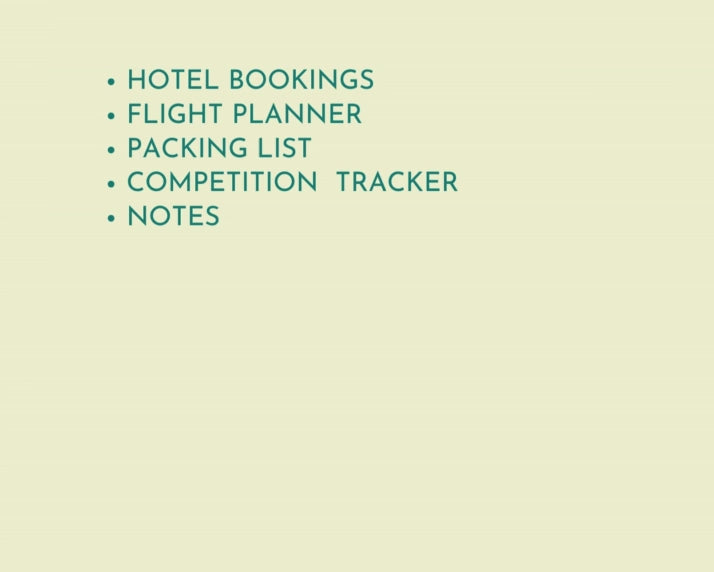 Cheer travel planner digital download