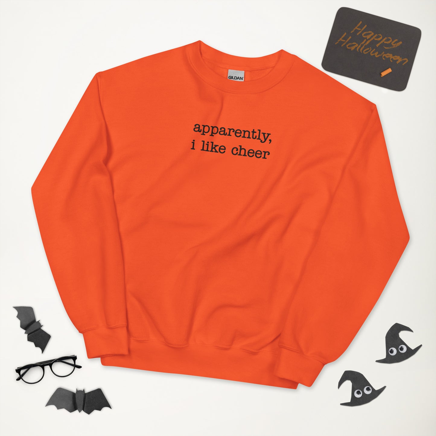Apparently, I Like Cheer | Embroidered Crew Neck Sweatshirt