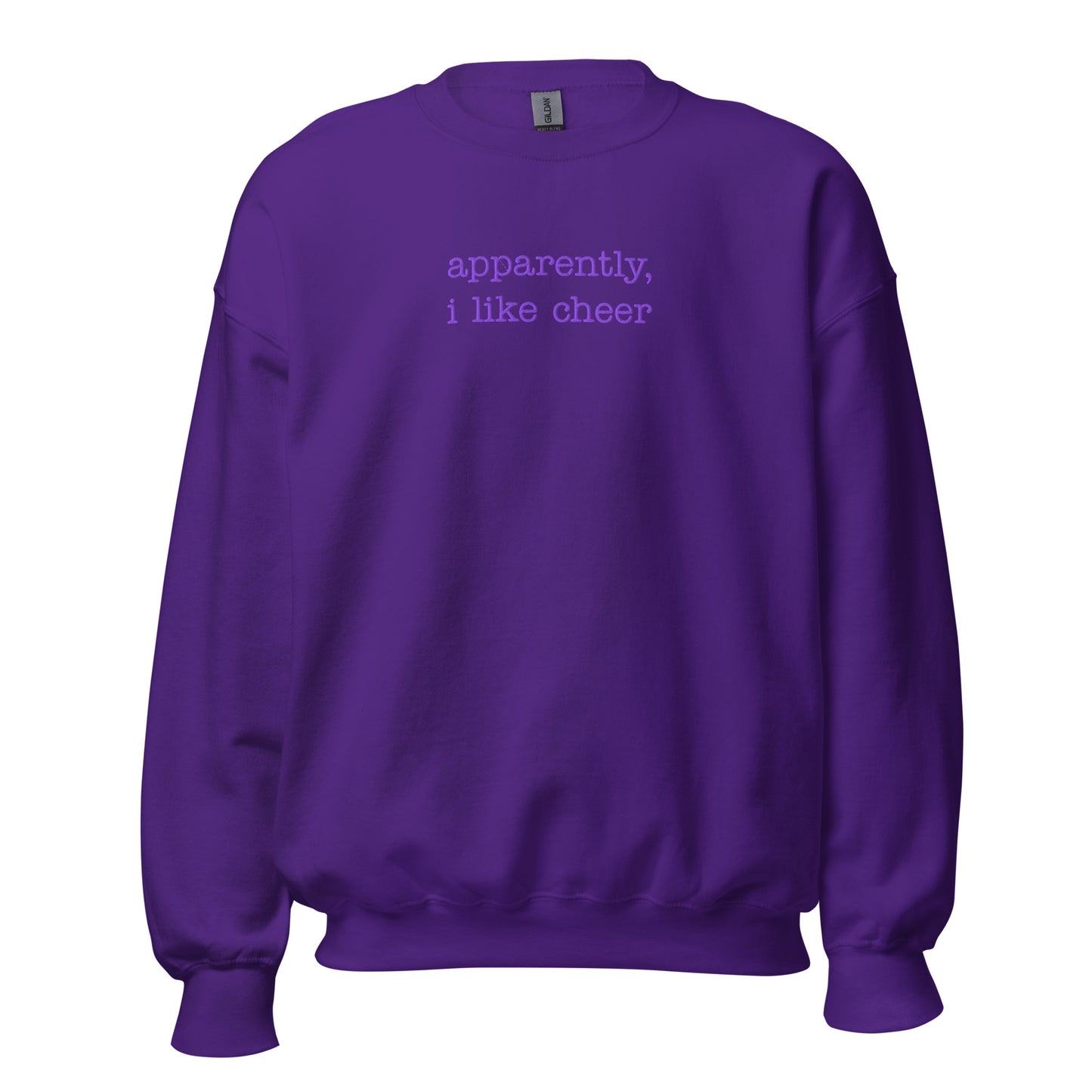 Apparently, I Like Cheer | Embroidered Crew Neck Sweatshirt